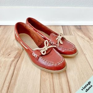 VINTAGE 50's Brown Revette Leather Loafers